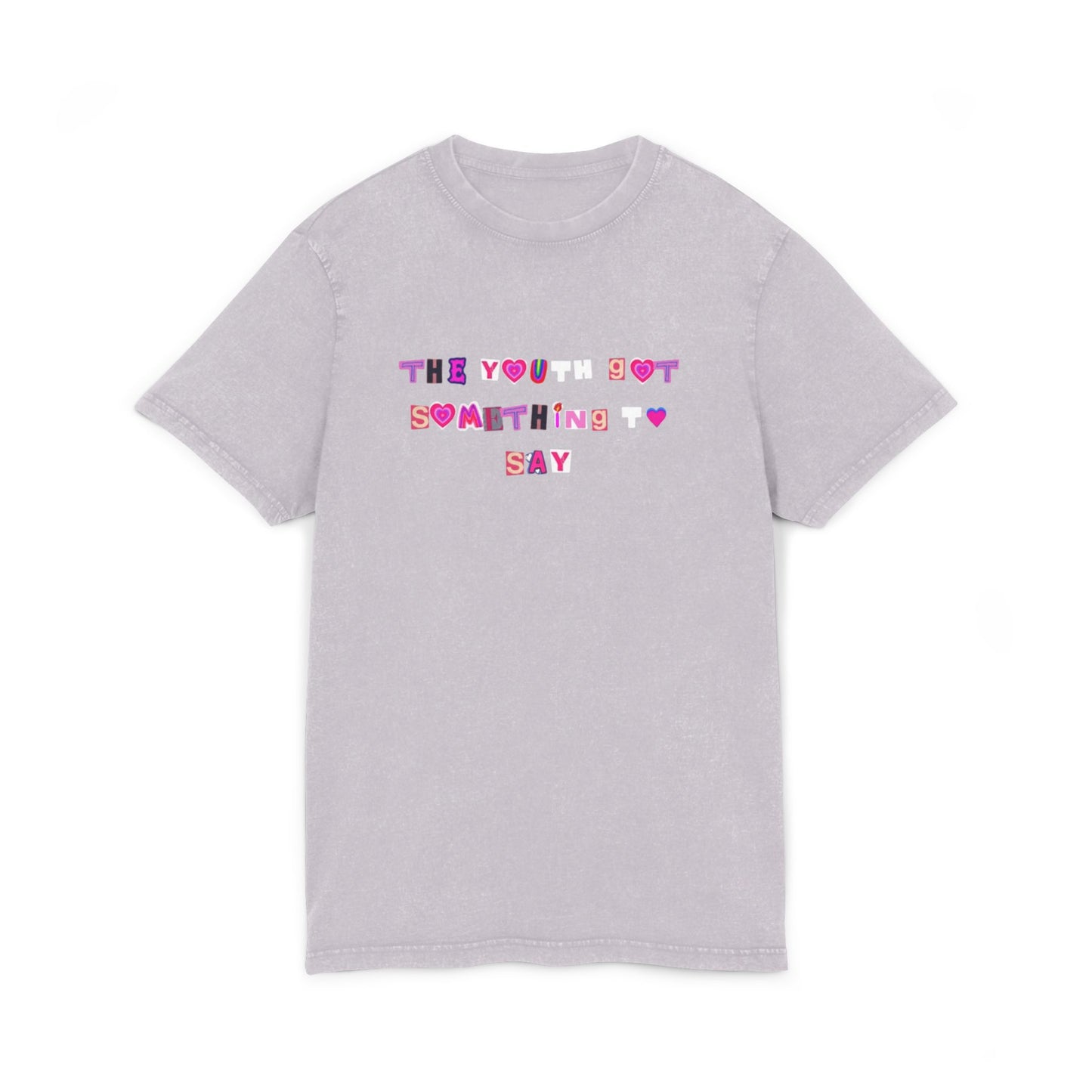 Acid Washed Round Neck Tee