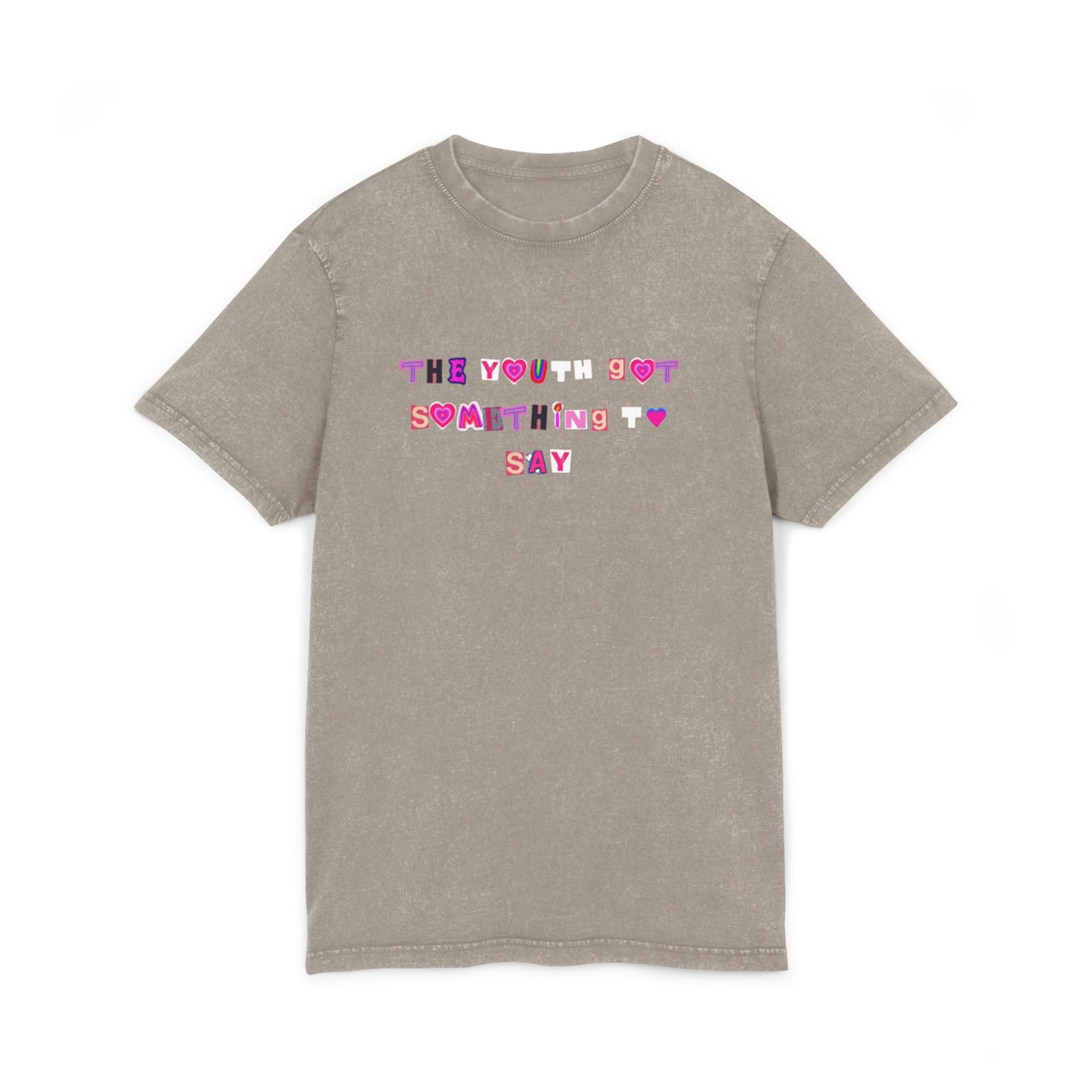 Acid Washed Round Neck Tee