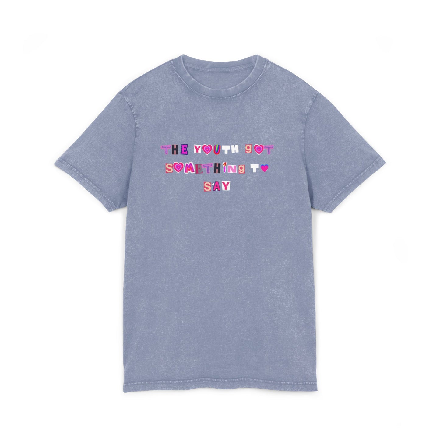 Acid Washed Round Neck Tee