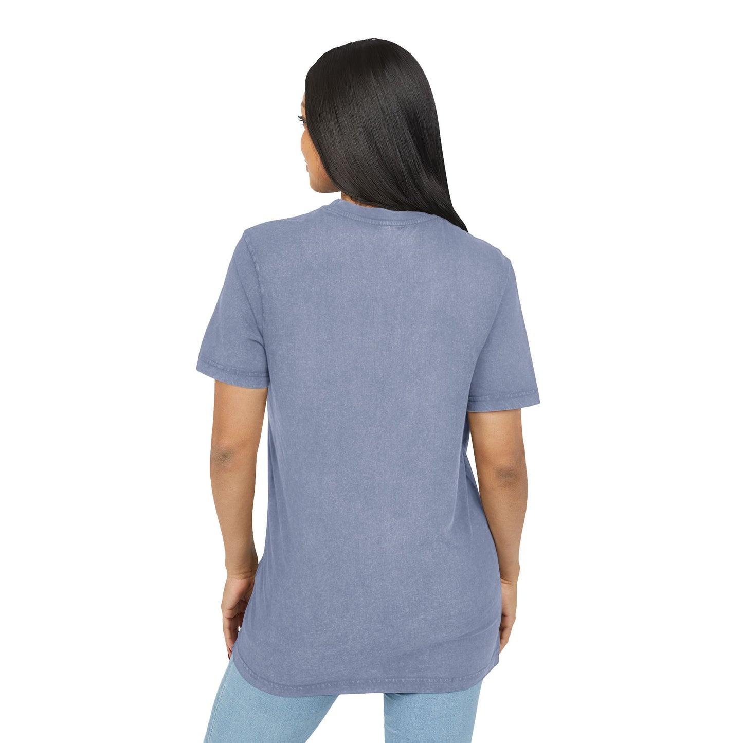 Acid Washed Round Neck Tee
