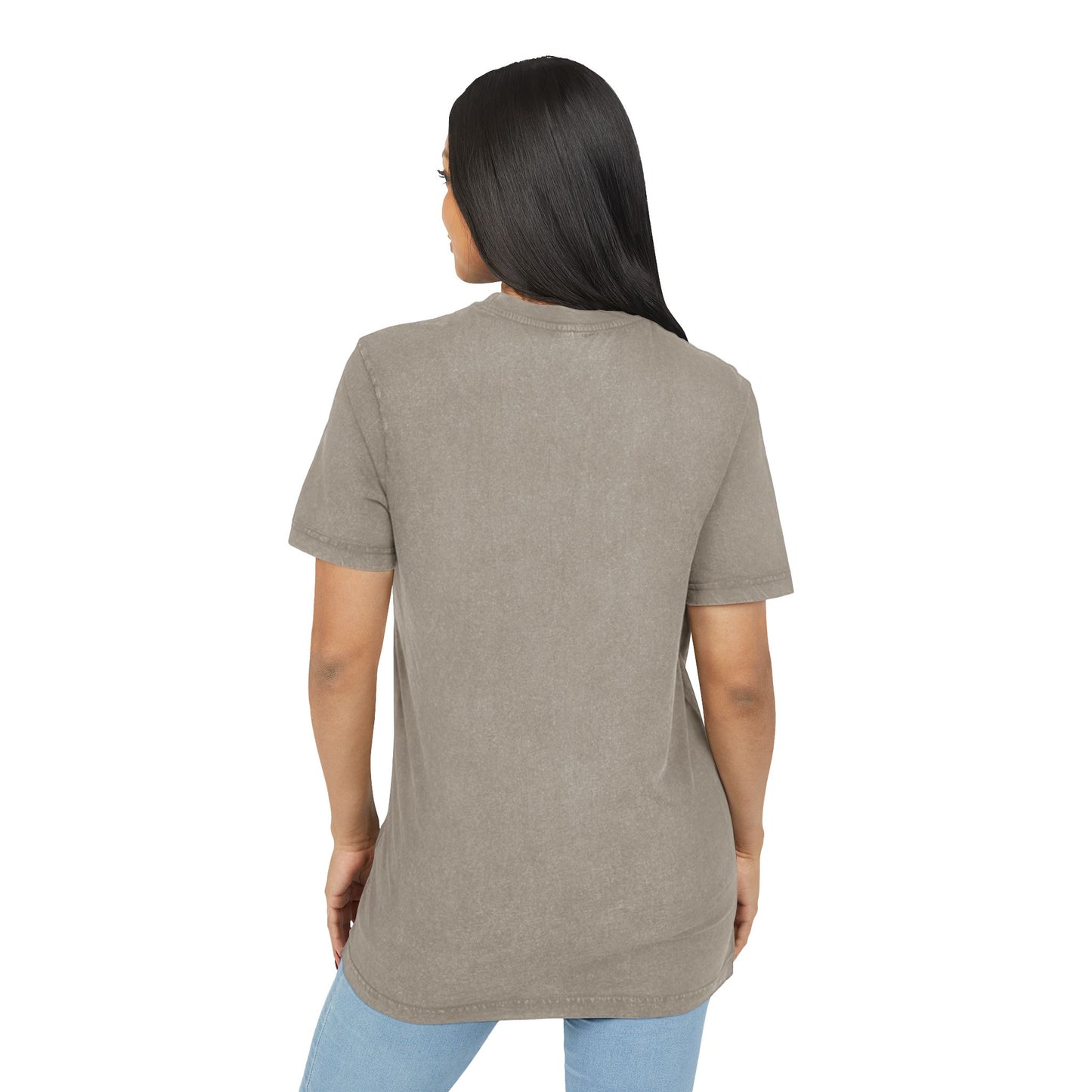 Acid Washed Round Neck Tee